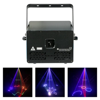 Программное обеспечение для TF-карты мощностью 2 Вт RGB Лазер DMX ILDA Голосовое управление M-Slave Анимационный Сканирующий проектор Сценическое освещение DJ Вечеринка Диско-шоу в клубе