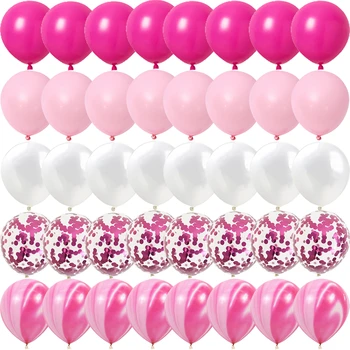 Розовое Металлическое латексное конфетти, Воздушные шары Конфетти, свадебные украшения, матовые шары, Новогодние украшения на День рождения