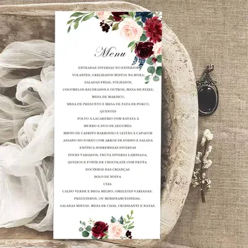 Свадебное одностраничное меню позволяет настроить логотип, карточку для оформления процесса свадьбы, предварительный просмотр гостей, введение в меню, вечеринка по случаю помолвки