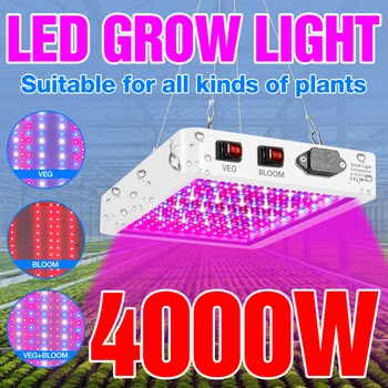 Светодиодная фитолампа полного спектра для выращивания растений в помещении, Семена цветов, Гидропоника, УФ-лампа для теплицы, Палатка для выращивания овощей