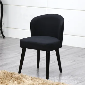 Скандинавский черный льняной мягкий стул с прозрачной спинкой для бара, ресторана, кофейни