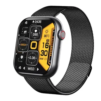 Смарт-часы F57 Bluetooth вызов 1,91-дюймовый экран 24-часовой мониторинг уровня глюкозы в крови пульса Температуры кровяного давления кислорода