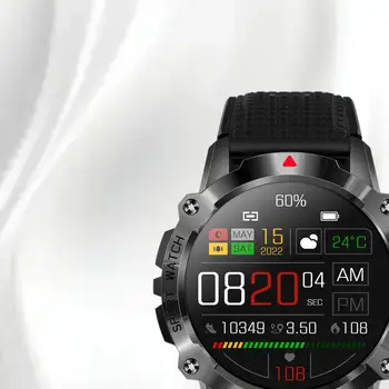 Смарт-часы KR10 с тремя защитами - идеальный компаньон для активного отдыха с мониторингом сердечного ритма Представляем смарт-часы KR10 с тремя защитами 