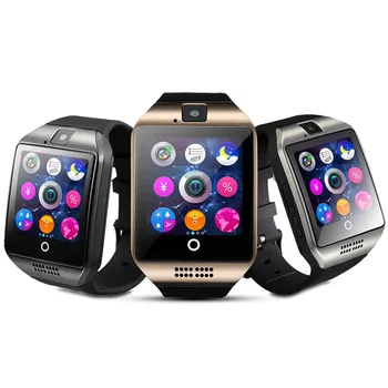 Смарт-часы Q18 с сенсорным экраном высокой четкости, Bluetooth, фитнес-трекер, водонепроницаемая металлическая рамка, Sim-карта TF, только для Android