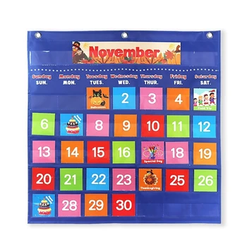 Упрощенный классный календарь, карманная таблица, Интерактивный учебный ресурс для молодых студентов, красочный и практичный